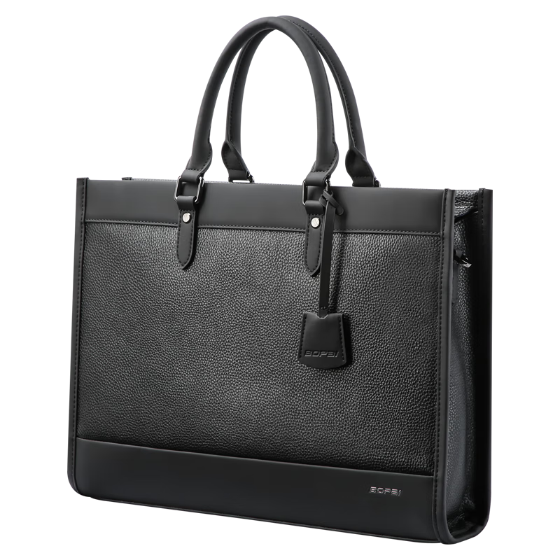 Bopai Briefcase, Large Capacity Business Handbag for Men, Top-Grain Leather Laptop Bag, Father's Day Gift