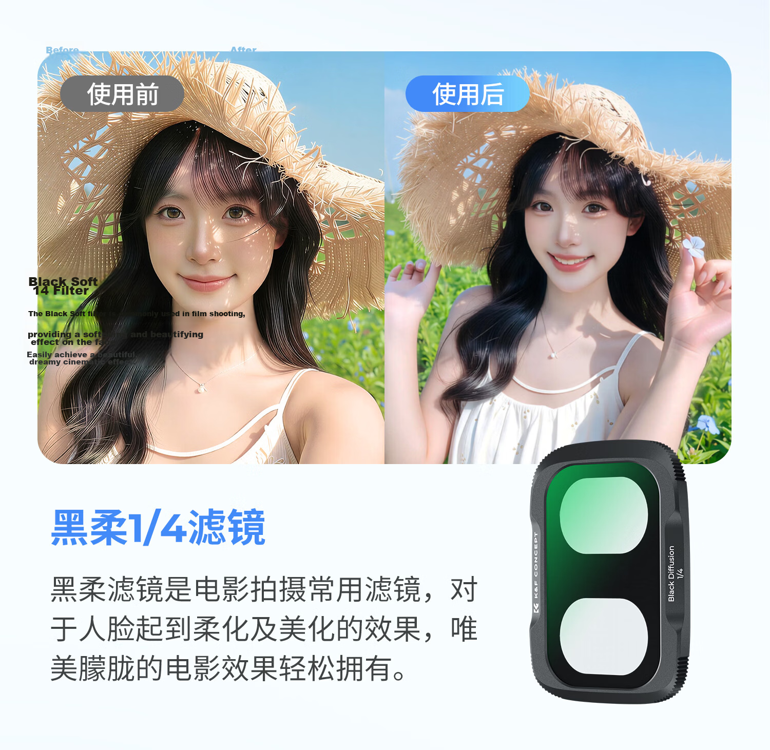Zole DJI Pocket 4P Filter Sports Camera Filter Set Pocket Camera DJI Accessories Quick Release Clip-On Anti-Light Pollution Filter 15