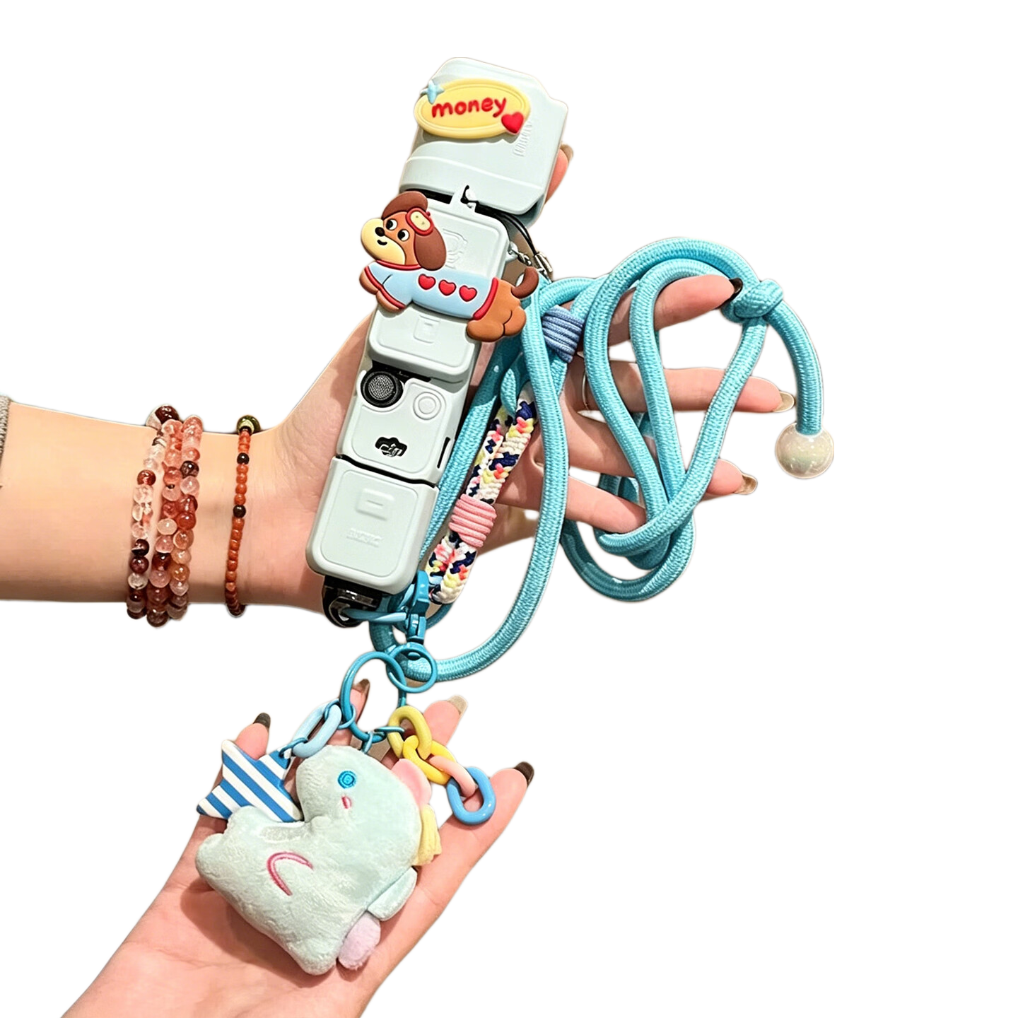 CHENSONG Dachshund Silicone Case and Lanyard Set for DJI Pocket 4, Personalized DIY Osmo Pocket 4 Protective Anti-Collision Gimbal Camera Accessories for Single/All-in-One Version