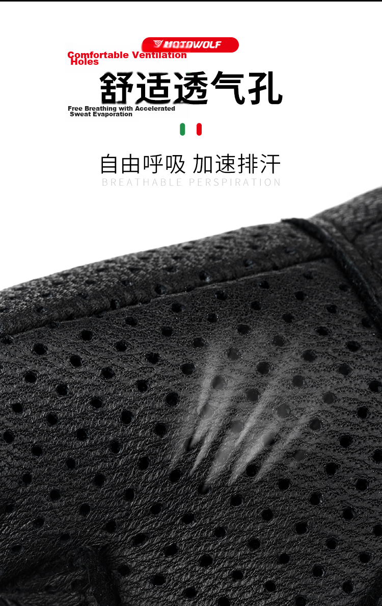 MOTOWOLF Motorcycle Half-Finger Gloves Summer Breathable Anti-Fall Genuine Leather Retro Rider Gear 7