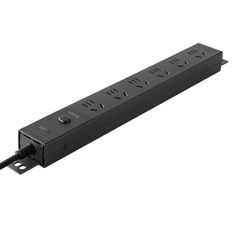 BULL Lightning Protection PDU Desktop Overload And Overpower Protection Under-Desk Gaming Cabinet Socket/power Strip/extension Cord/surge Protector, 6 Outlets with Master Switch, 1.8 Meters, GNE-P106ET