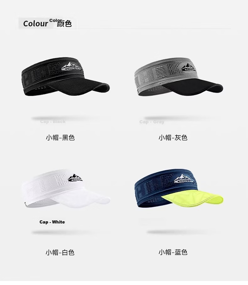 GOLOVEJOY Lightweight Breathable Sweat-Absorbing Outdoor Running Sun Hat Cap for Men and Women, Black 14