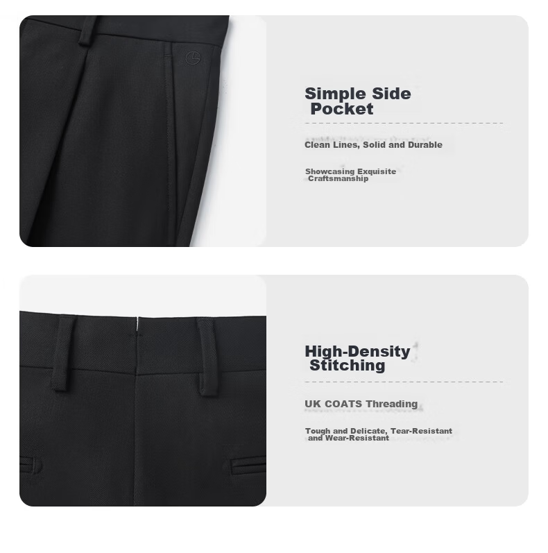 Goldlion Thickened Autumn Winter Men's Straight Business Dress Pants Navy Blue 33 12