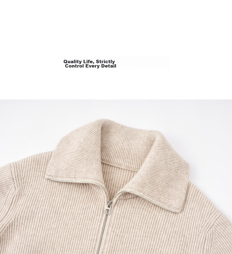 Demana Soft Research Institute Spring Dopamine Zip-up Collar Cardigan Slimming Yarn Knitwear Women's Top 11