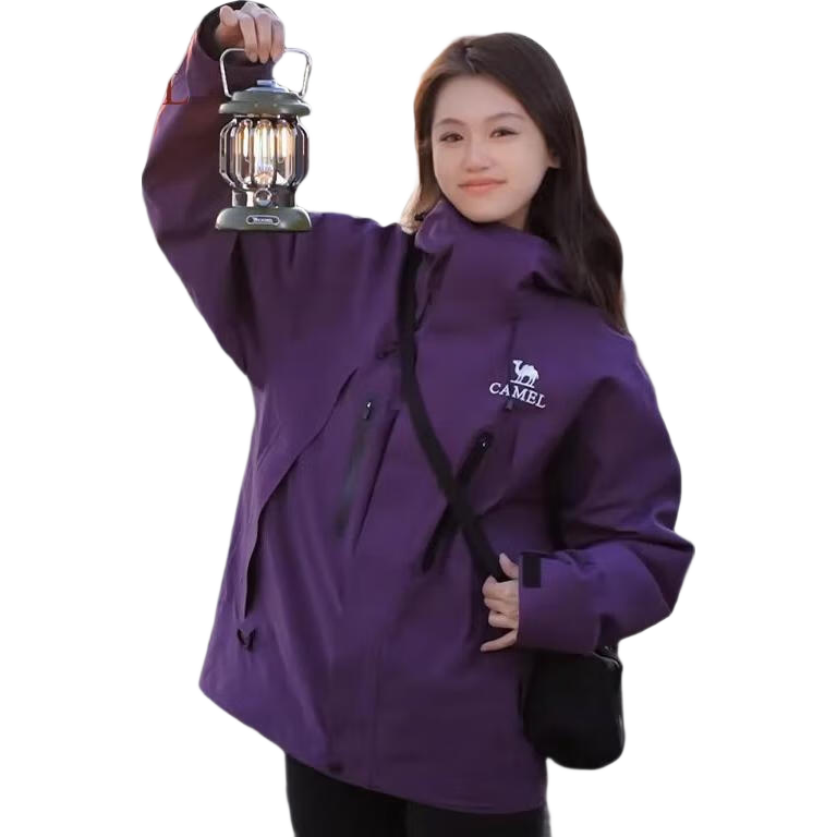 CAMEL [Wang Junkai's Choice] Outdoor Jacket Three-In Unisex Spring And Autumn Fleece-Lined Windproof Waterproof Mountaineering Coat