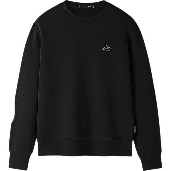 HLA Men's Autumn 25 Mountain Series Round Neck Embroidered Soft Long Sleeve Men's Sweatshirt