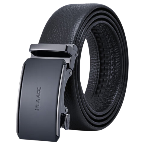 HLA Men's Belt, Top-Grain Leather, Automatic Buckle, Waistband, Practical Birthday Gift for Dad Or Husband, New Style