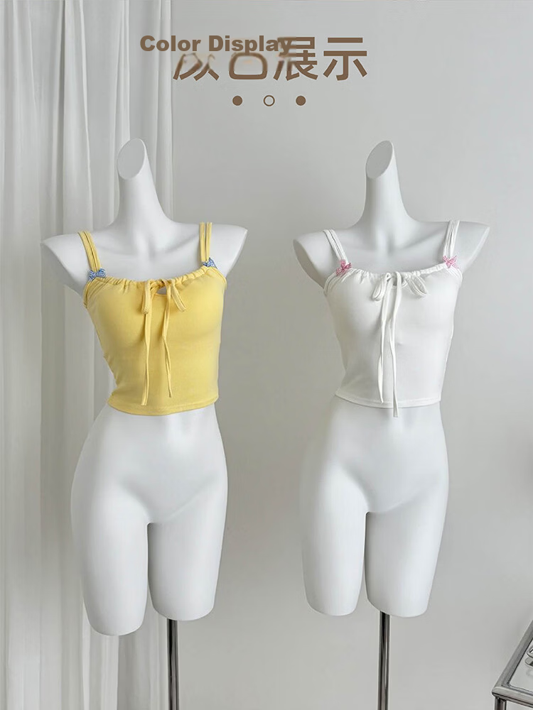 9i9 Strap Sun-Kissed Tie Vest Pure Desire Slim Fit Sexy Sweet Sleeveless Top White S45 10