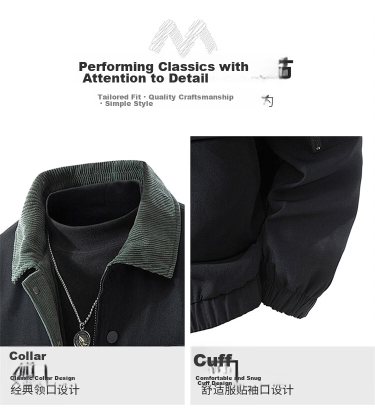 MARK FAIRWHALE Men's Spring and Autumn American Barn Style Workwear Jacket Casual Loose Fit Outerwear 7