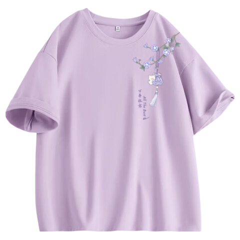Warrior Women's 2025 Summer Pure Cotton Short Sleeve T-Shirt Casual Commuter Comfortable Lightweight Trendy Designer Top