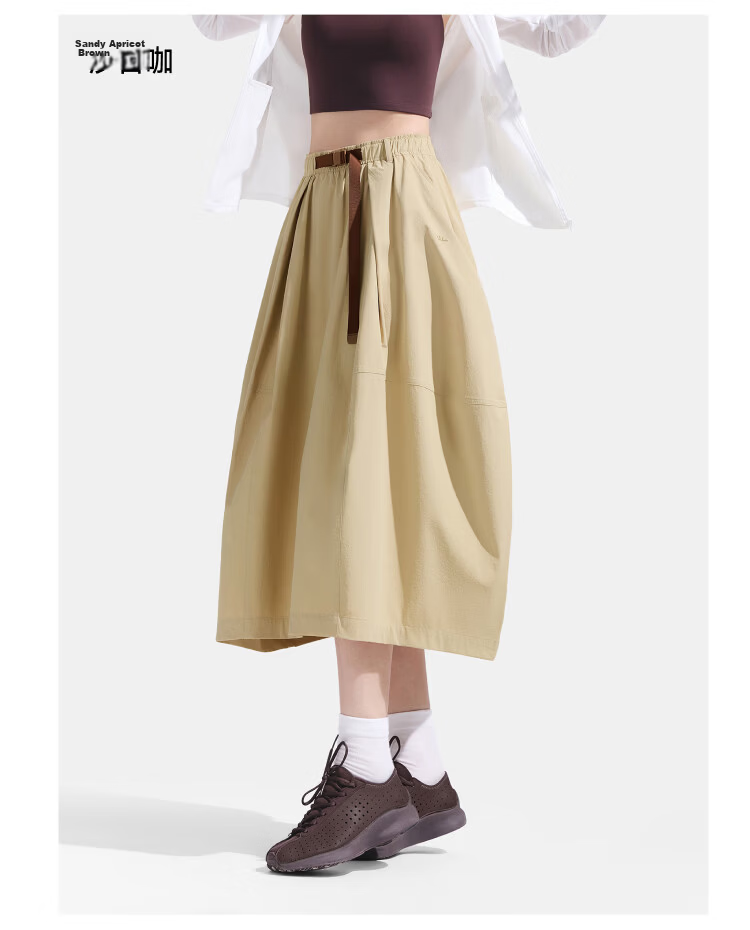 Beneunder Women's Mid-Length Pleated Skirt Water-Repellent Sun-Protective Outdoor Skirt Spring Summer WR005 41