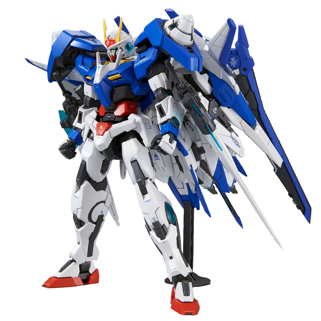 BANDAI Gundam MG 1/100 XN 00 Gundam Enhanced Module 00R Model Kit for Ages 15+