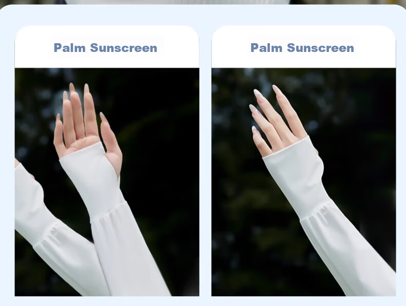Xueqiman Summer Sunscreen Ice Silk Arm Sleeves Women's Ultra-Thin Outdoor Cycling UV Protection Driving Sleeves 8