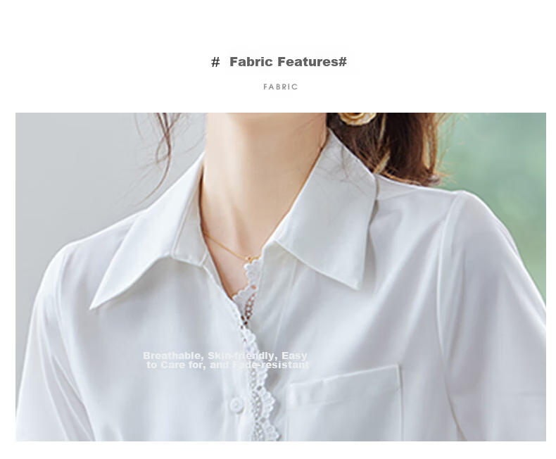 Jeanswest Women's Short Sleeve Shirt 2026 Summer Korean Style Lace Trim Lapel Waist Slimming High-End Pink M 2