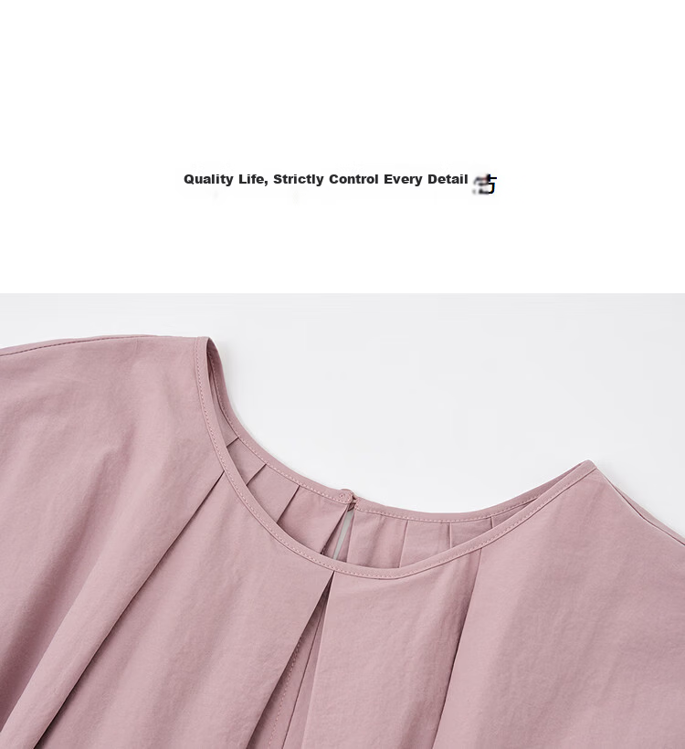 Demana [Black Technology] Summer Sorona Round Neck Cap Sleeve Belted Loose Slim Dress for Women High-End Feel 18