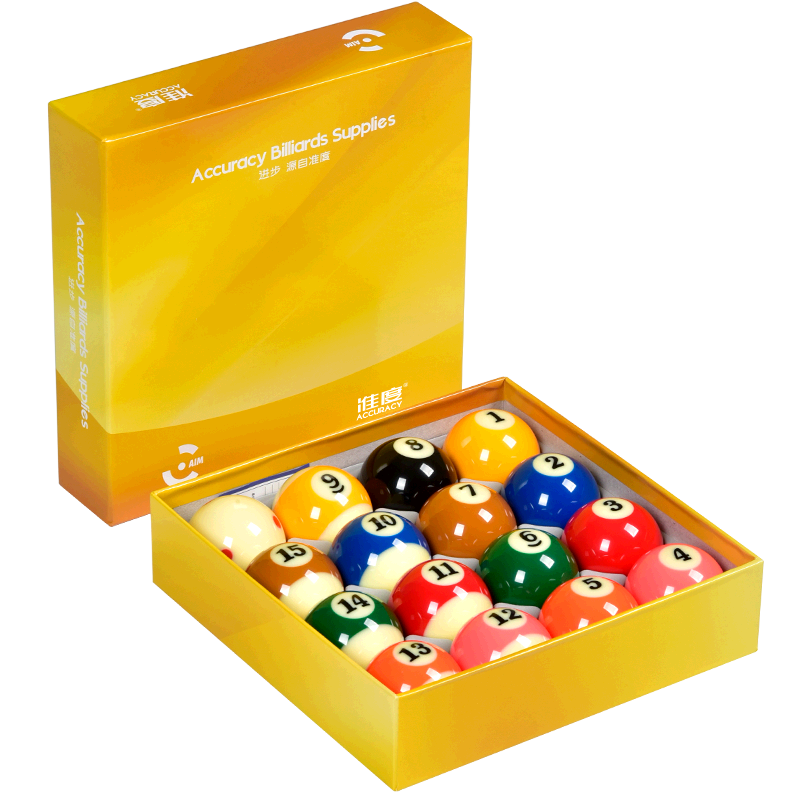 Zhundu Gold Award Pool Ball, English Snooker Standard Pool Ball, Crystal Ball, Pool Table Accessories And Supplies, 8A Black Diamond