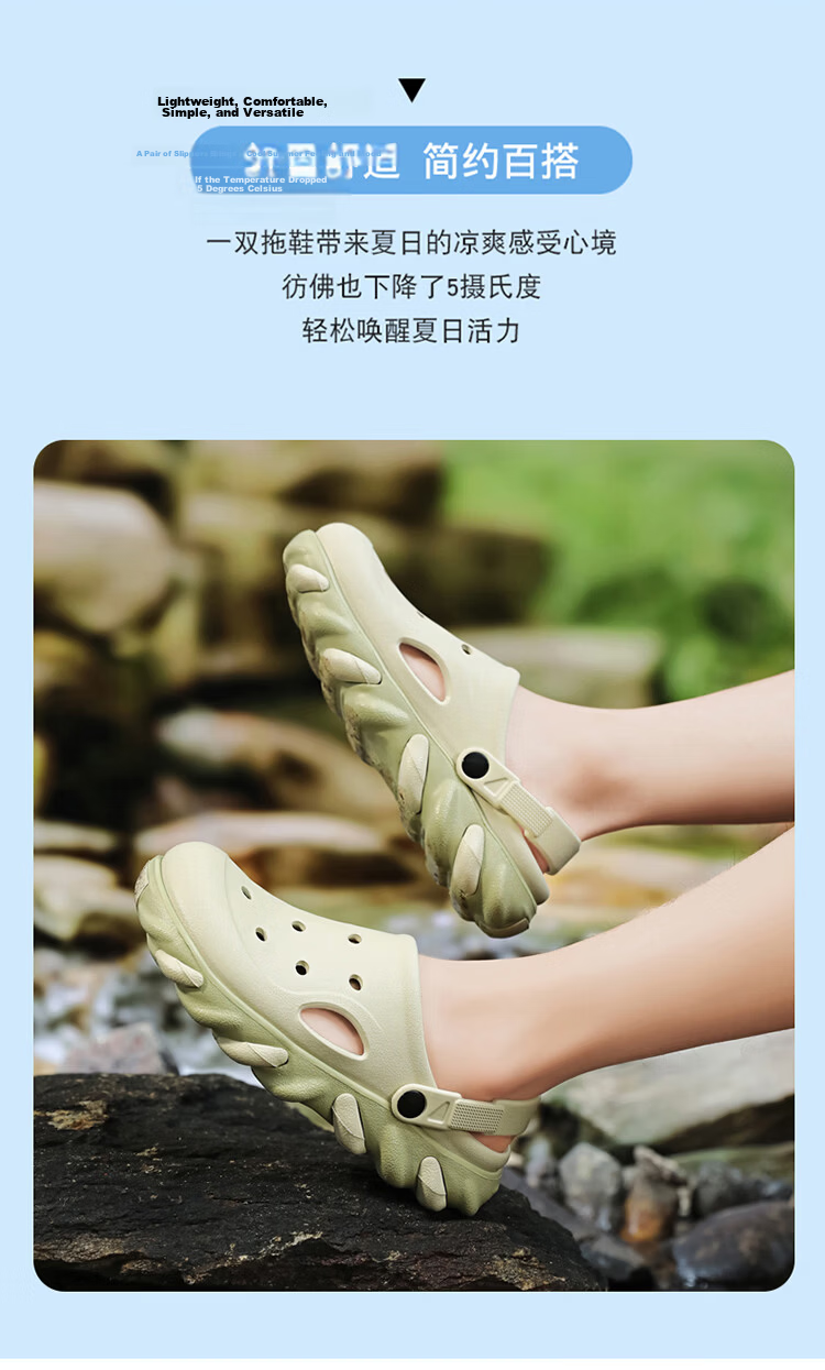 CARTELO Summer Men's Casual Outdoor Sandals New Hollow Sports Beach Shoes JS02 Black Size 44-45 3