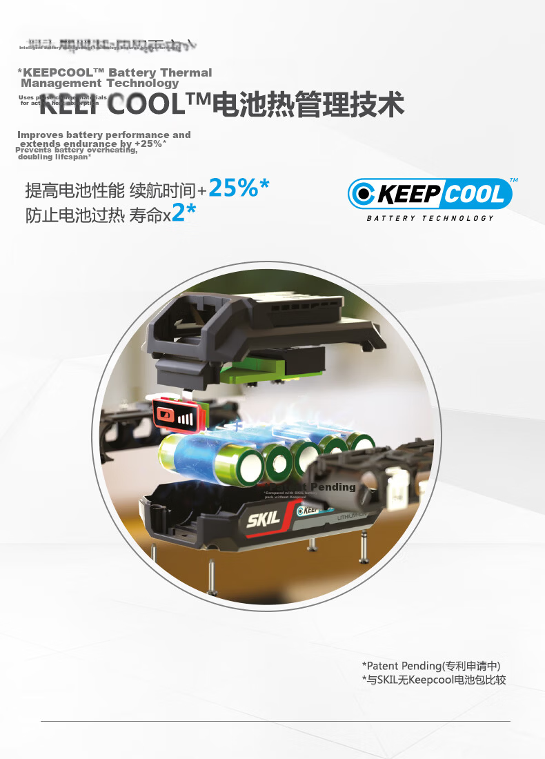 SKIL 20V Lithium-Ion Cordless Power Tool 2Ah Battery Pack Long-Lasting Convenient Charging 5197 7