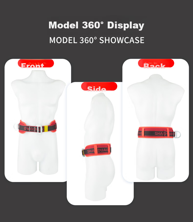 SHANDUAO Single Waist Safety Belt High-Altitude Work National Standard Insurance Belt AD9055 Red Single Small Hook 3m 7