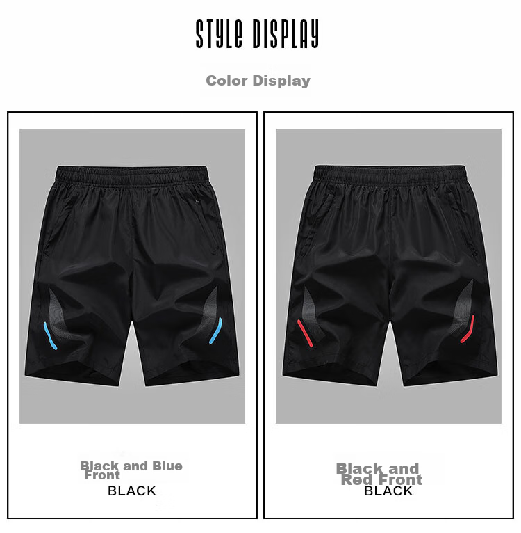 MULINSEN Men's Summer Lightweight Breathable Sports Colorblock Five-Point Shorts Black Blue 5XL 11