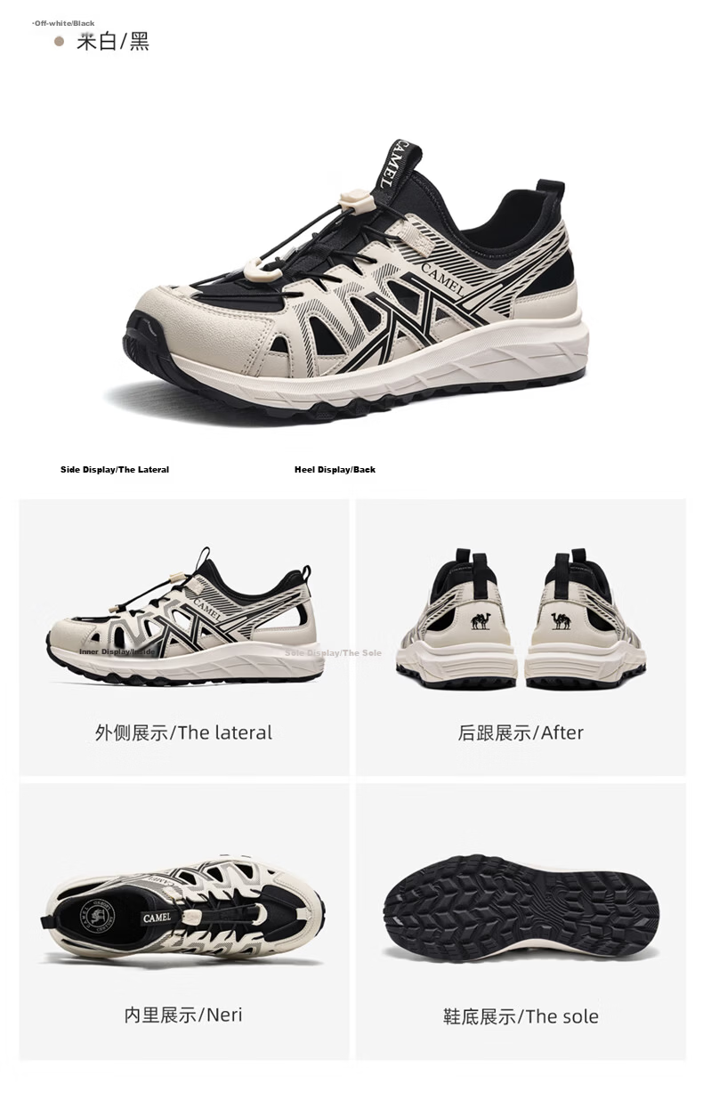 CAMEL Summer Breathable Outdoor Casual Sports Sandals for Men G16M076011 Black Size 40 17