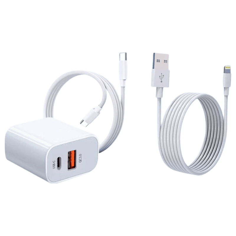 Baking Apple Charger Set PD20W Type-C Fast Charger Compatible with iPhone 17/16/15 Huawei P80 Xiaomi Android Phones iPad Adapter