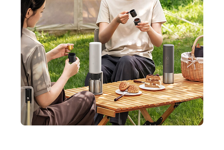 Mijia Xiaomi Portable Coffee Maker Mini Handheld Fully Automatic Capsule and Ground Coffee Machine for Office and Home Outdoor Camping Cold Brew and Hot Brew White with Storage Bag 9