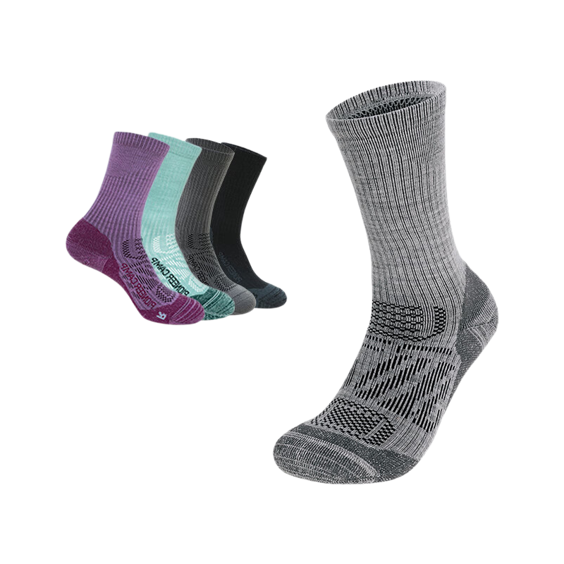 Pioneer Camp Merino Wool Women's Breathable Odor-Resistant Outdoor Windproof Warm Hiking Socks Non-Slip Men's Long Tube Socks