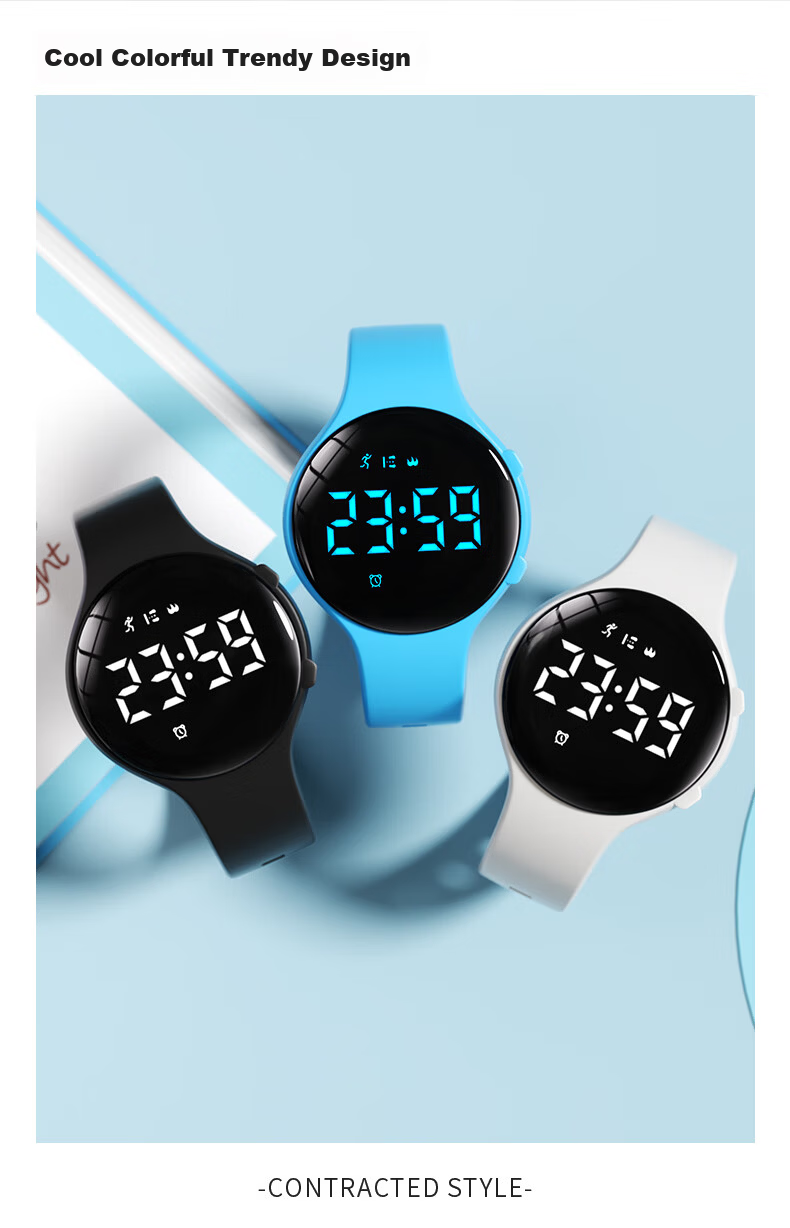 Koshi Student Watch Children's Girls Junior High Sports Multifunction Silent Vibration Alarm Electronic Watch Boys 2