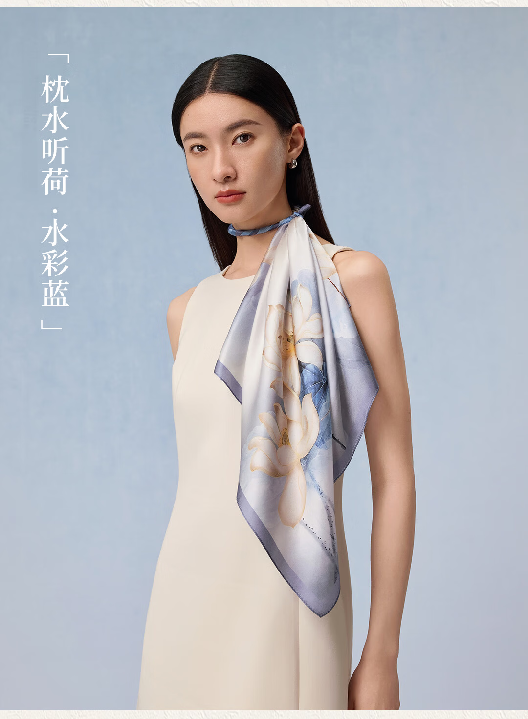 Shanghai Story 100% Mulberry Silk Printed Scarf Square Silk Scarf Gift for Mom and Girlfriend Birthday Women's Silk Scarf Gift Box 13