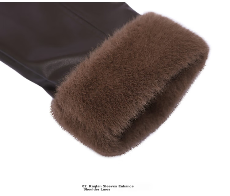 Bailuyu Faux Mink Fur Stand Collar Waist-Cinched Coat 25 Winter New Fashion High-End Mid-Length Women's Overcoat Coffee Color XL 18