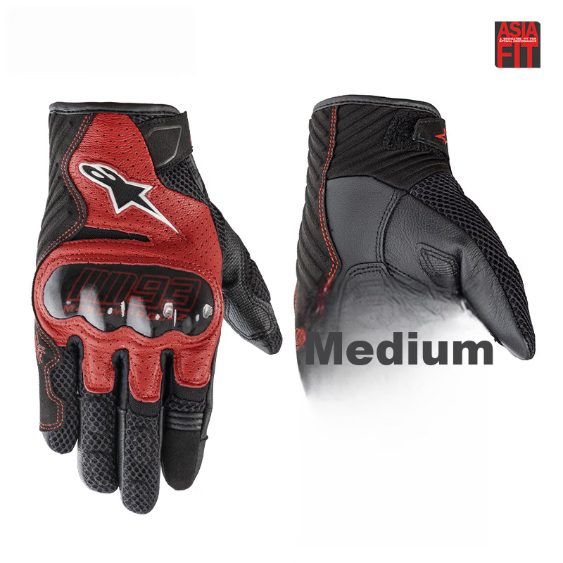 Alpinestars A-Star Motorcycle Gloves Spring Autumn Summer Mesh Breathable XL SMX-1 V2 Black White 4