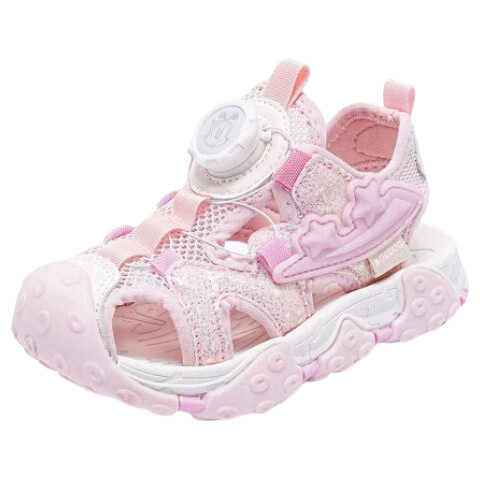 Babu Bean Girls' Summer Versatile Princess Closed-Toe Sandals for Kids 105552025 Candy Purple/Beige Size 35