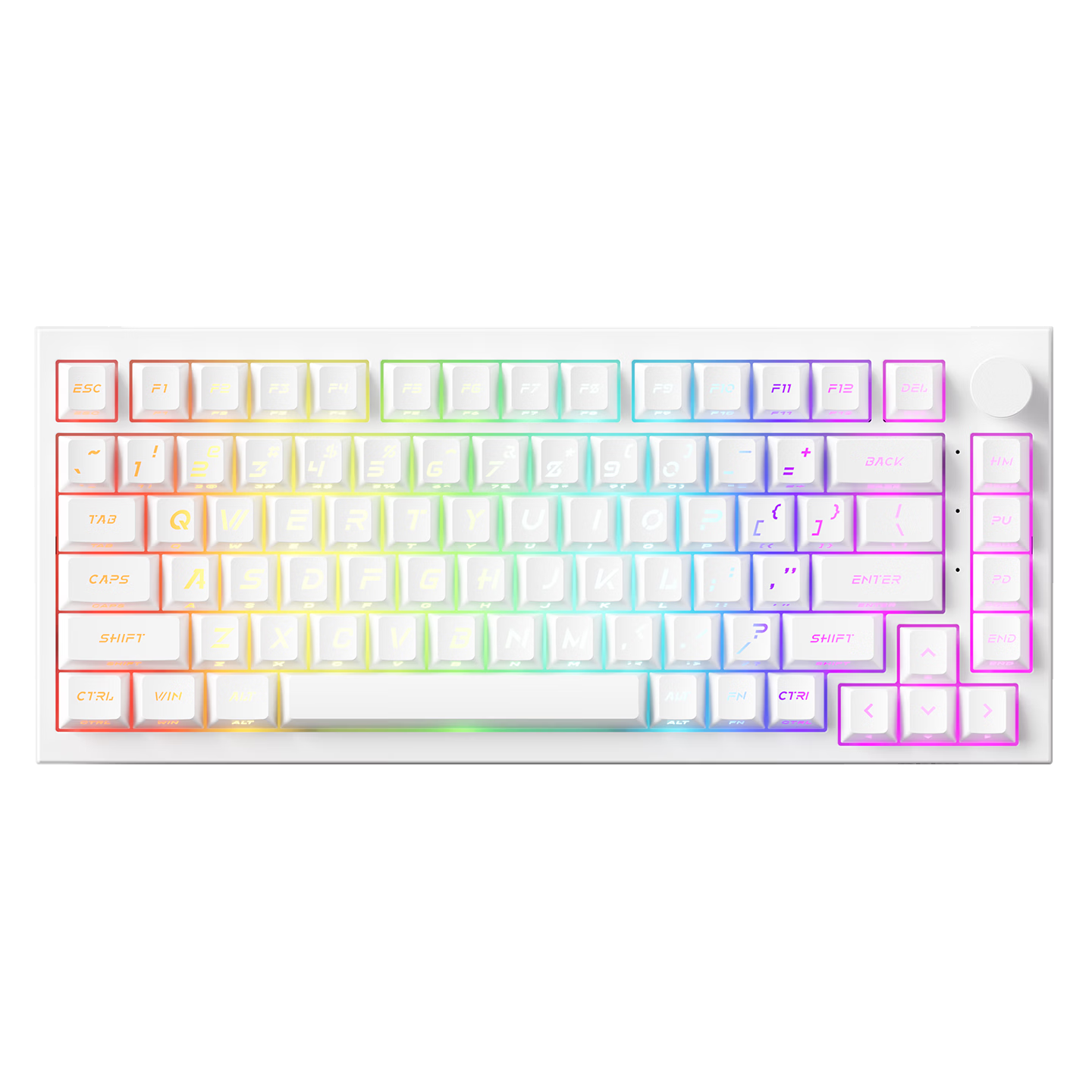 AKKO 5075 V5 HE Wireless Magnetic Switch Gaming Keyboard 75% Layout Hot-Swappable Gasket Structure Bluetooth Wired Tri-Mode Esports FPS Valorant Dual-Drive 82-Key