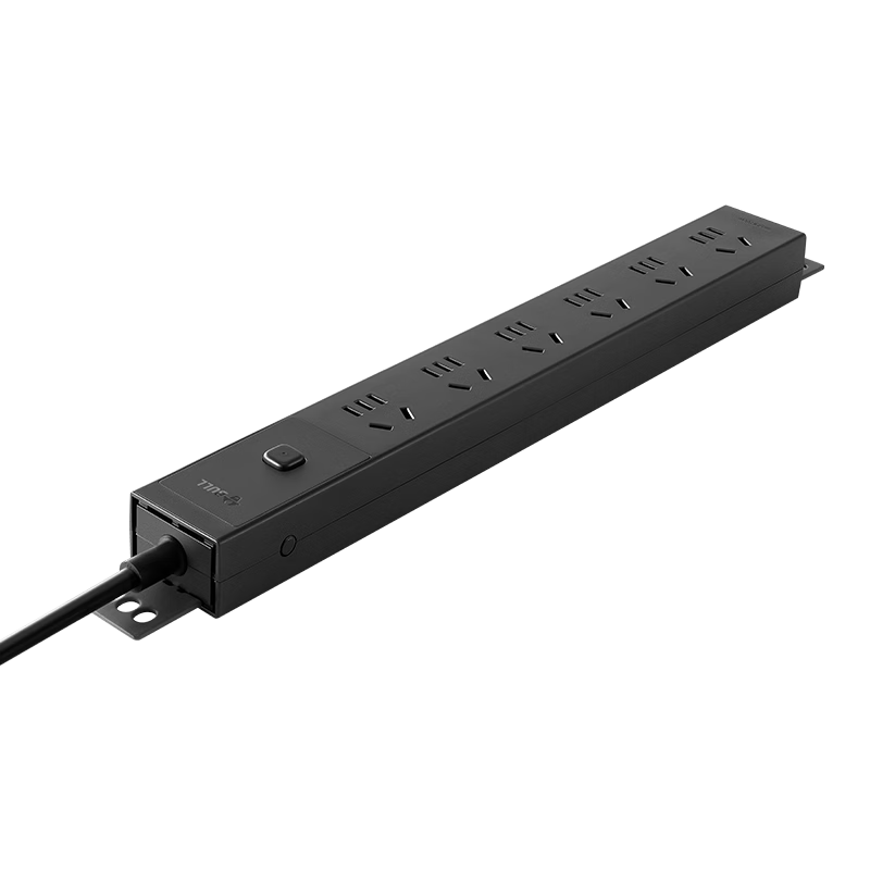 BULL PDU Desktop Overload Protection Under-Desk Gaming Cabinet Socket/power Strip/extension Cord/strip with 6 Outlets And Master Switch, 3-Meter Standard Size GNE-P106E Black