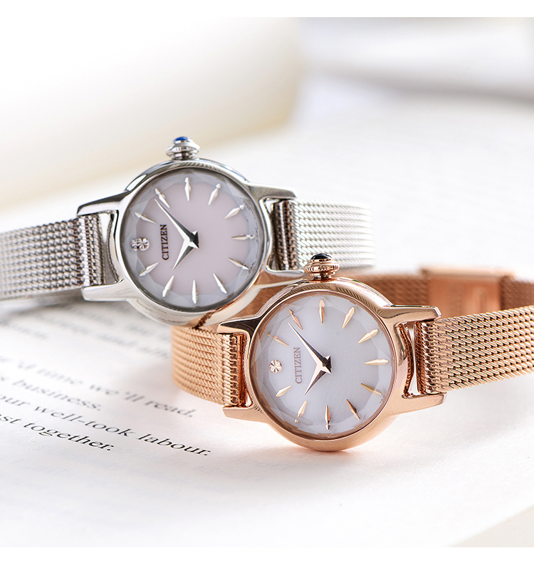 CITIZEN Watch for Women, Japanese And Korean Style, Kii Series, Eco-Drive, White Dial, Steel Band, Student Gift for Girlfriend, EG2992-51A 5
