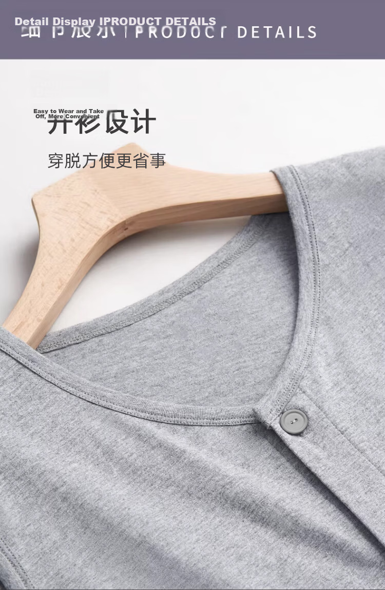Caiyue Middle-Aged And Elderly Pure Cotton Cardigan Vest, Father's Day Gift for Dad, Loose-Fitting Spring And Summer Thin Style, Plus Size Sleeveless Top 11