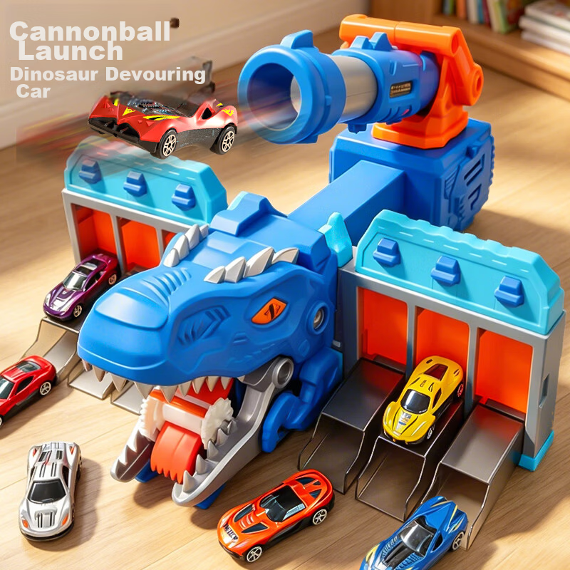 AoZhiJia Children's Toy Car Boys 3-6 Years Dinosaur Launch Transforming Alloy Car Model Birthday Gift