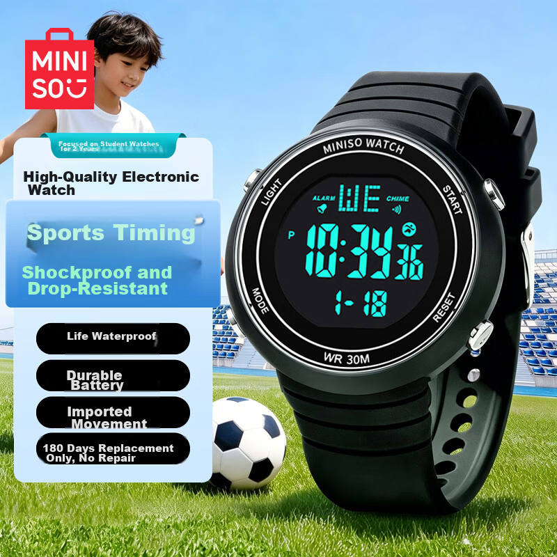 MINISO Digital Watch for Men and Women, Students, Waterproof, Durable, Sports Watch for Children and Teens