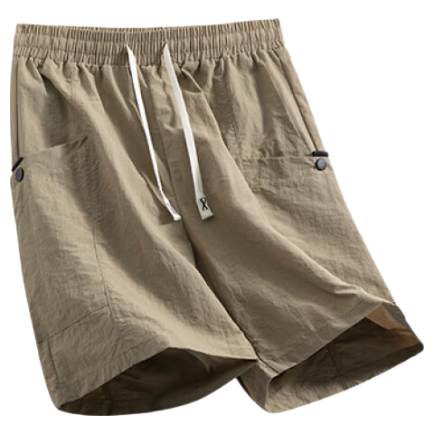 EASTERN CAMEL Men's Shorts, Summer Lightweight Breathable Ice-Cool Outdoor Sports Quick-Dry Beach Shorts, Knee-Length Pants for Men, Black, 4XL
