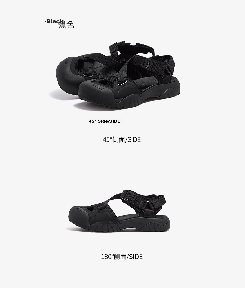 CAMEL Women's Outdoor Sandals Cute Cool Version Colorblock Thick Sole Sandals L25M076016 Off-White/Black Size 35 28