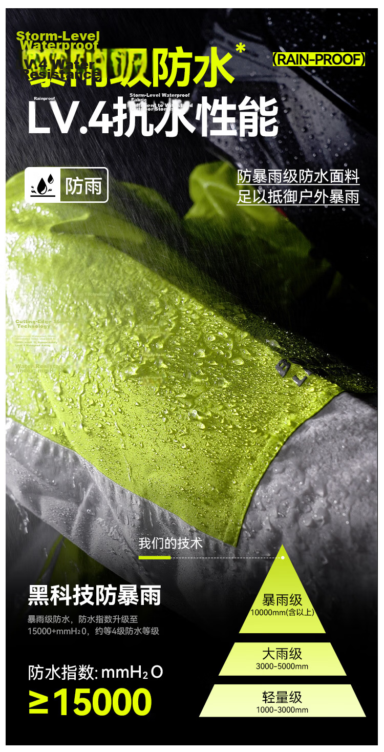 TKNE Electric Motorcycle Raincoat Delivery Rider Two-Piece Waterproof Rain Poncho Motorbike Anti-Rain Suit Green S 7