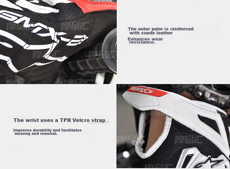 Alpinestars SMX-2 A-Star Motorcycle Gloves Carbon Fiber Summer Breathable Riding Gear Knight Riding Black White XL 13