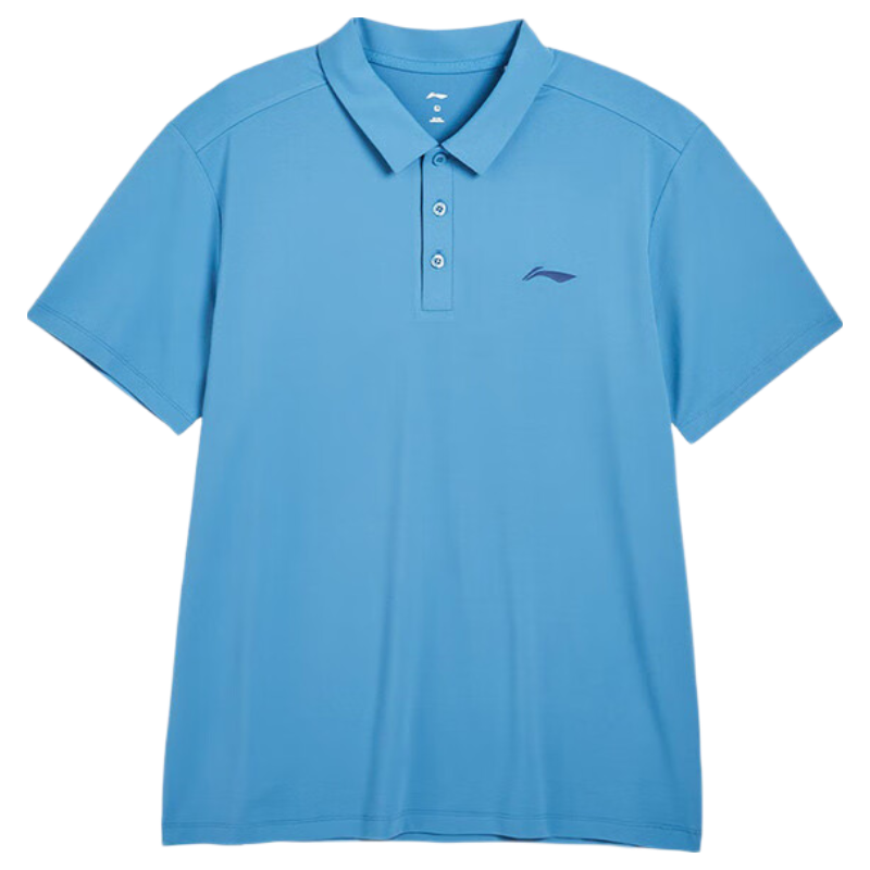 LI-NING Men's Short Sleeve Polo Shirt Breathable Moisture-Wicking Sports Casual Fashion Tee