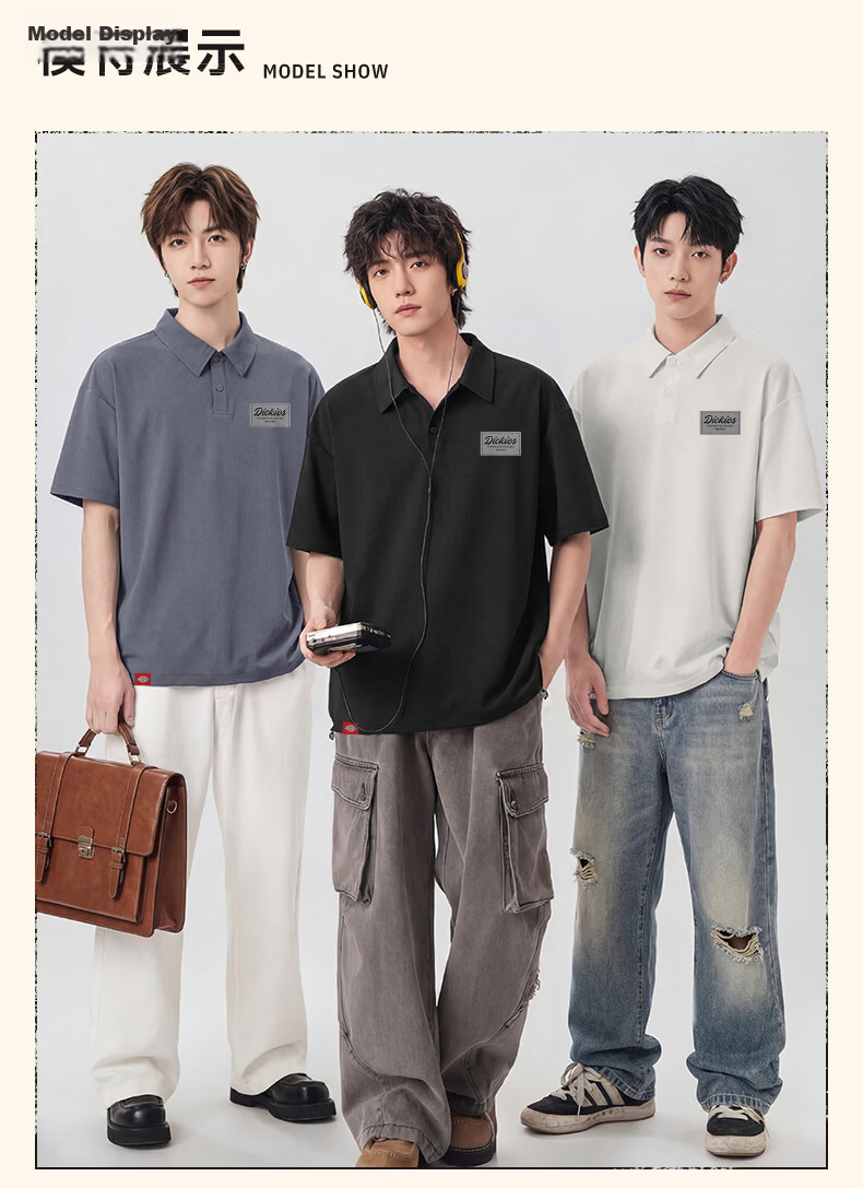 Dickies Cooling Polo Shirt Men Summer New Breathable Quick-Dry Business Casual Short Sleeve Collared Top 5