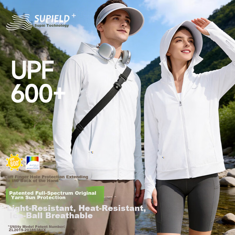 SUPIELD Full Spectrum UV Protection Jacket Professional Anti-UV Spring Summer Unisex Sun Protection Coat Optical White M
