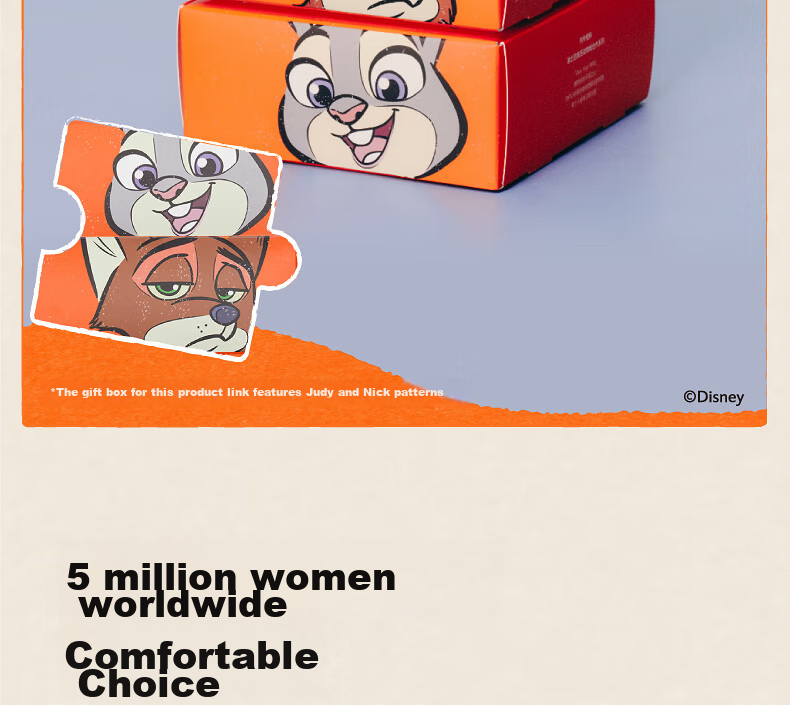 NEIWAI Orange Label Disney Zootopia Collaboration Cloud Wireless Bra Set Fixed Cup Gift 8