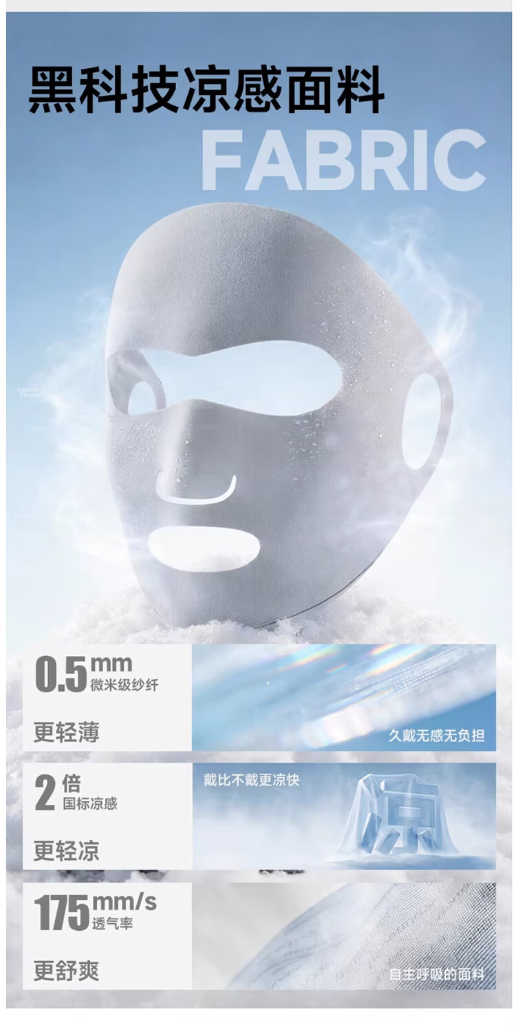 Yuzhaolin Women's Cycling Sun Protection Mask UV Protection Ice Silk Breathable Full Face Sunshade Neck and Eye Guard Blush Face Cover 5