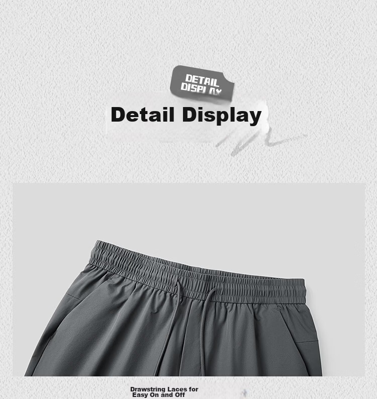 HLA Hailan Home Casual Men's Shorts 26Panda Wowo Panda Series Drawstring Comfortable Summer Shorts for Men 13