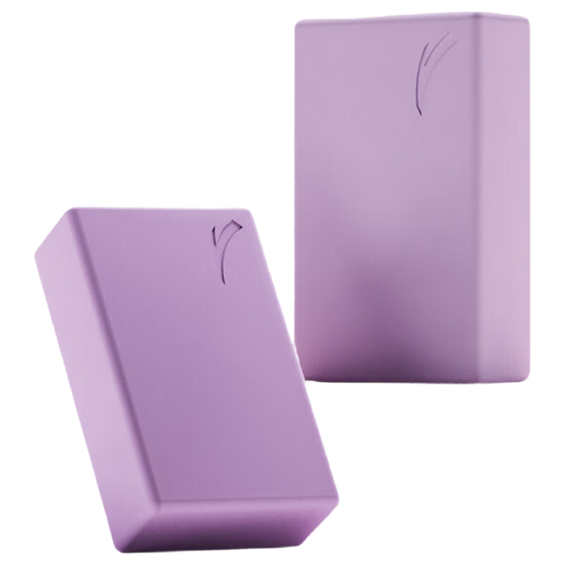 ANTA Yoga Blocks Non-Slip Matte Stable Stretching Support EVA Eco-Friendly Material Hibiscus Purple 2-Pack